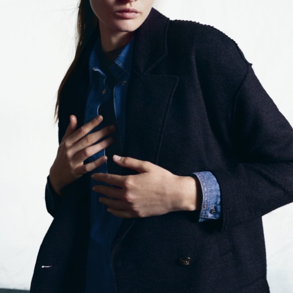 Zara Wool Blend Coat - Picture 5 of 11